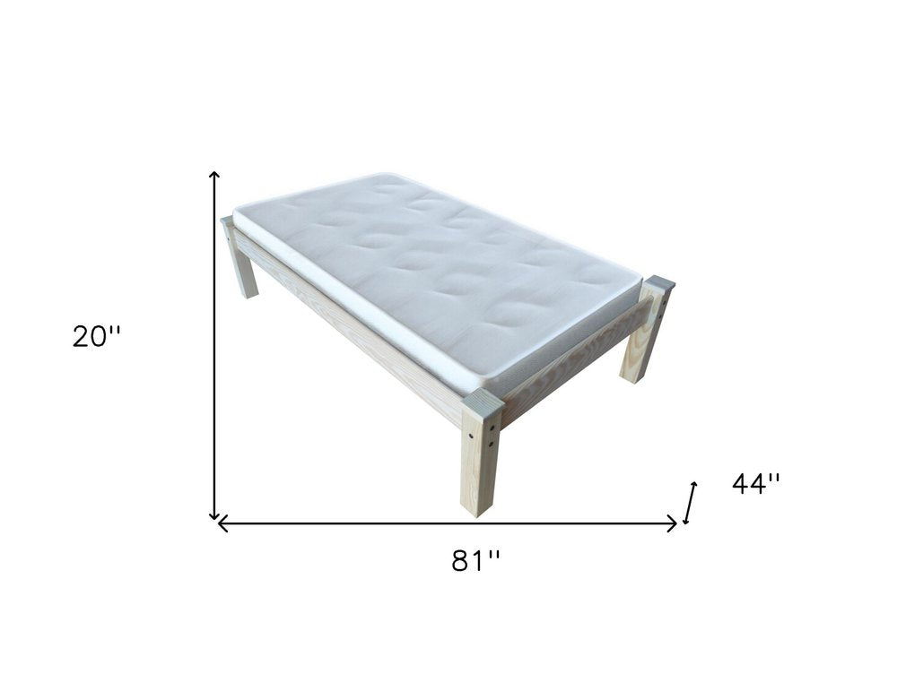 Natural Solid Wood Twin Bed Frame HomeRoots