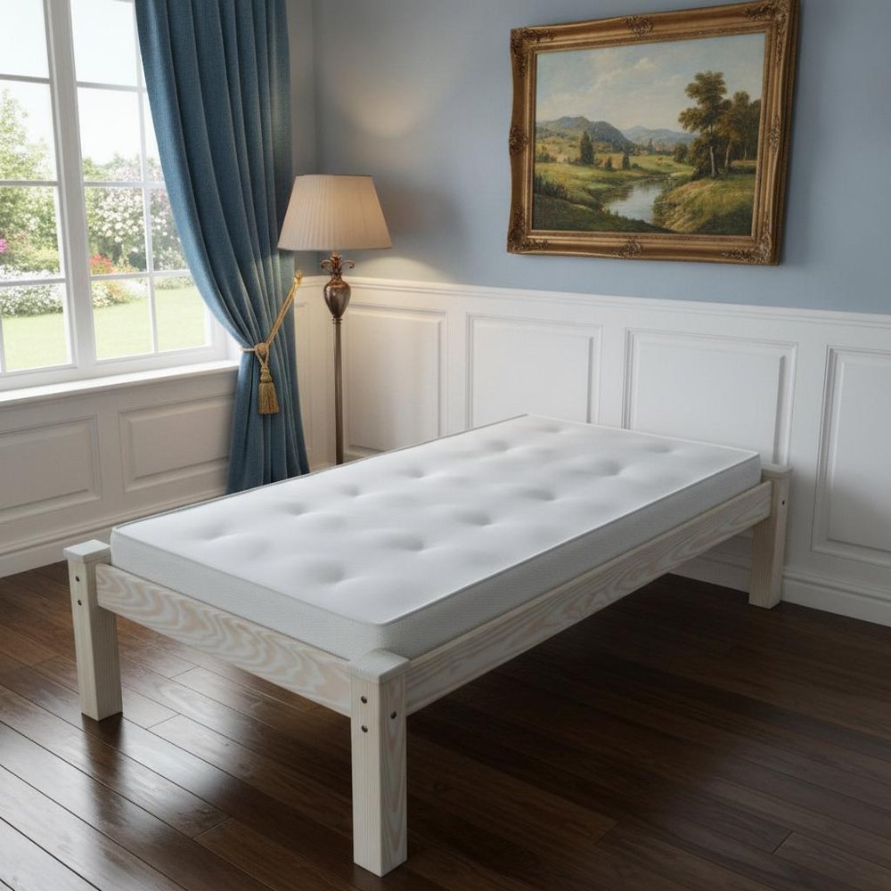 Natural Solid Wood Twin Bed Frame HomeRoots