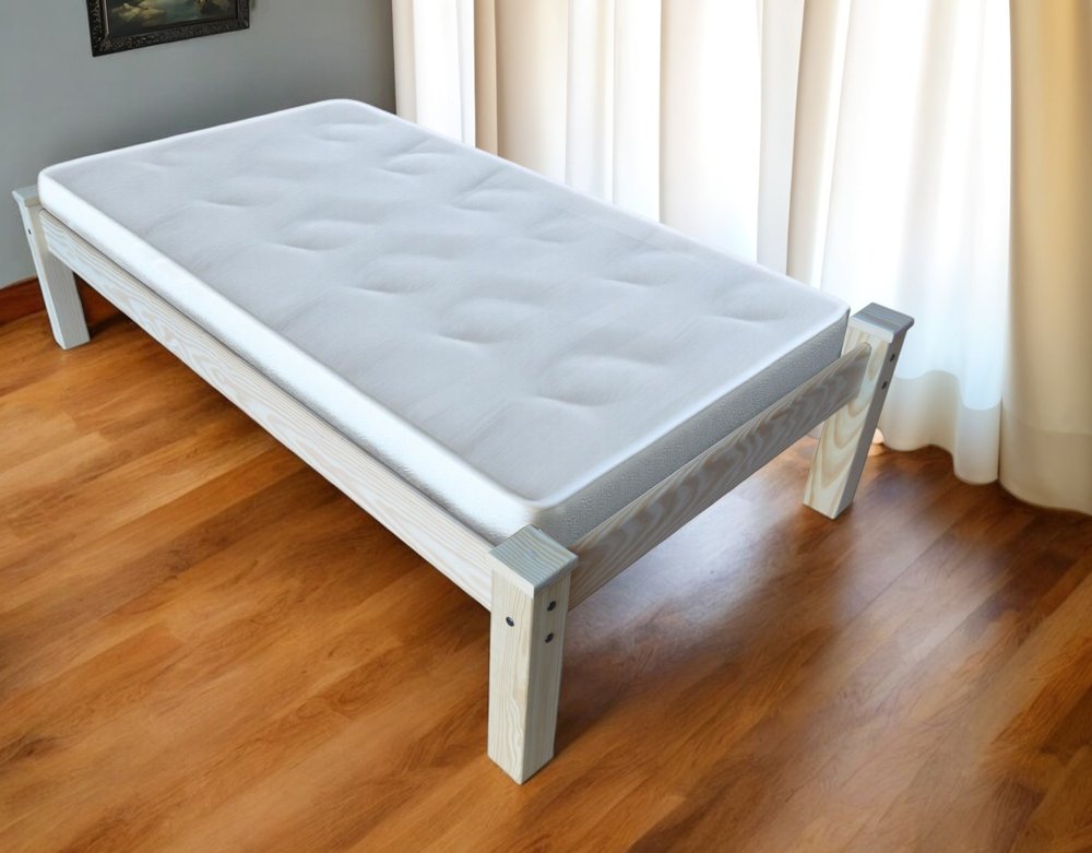 Natural Solid Wood Twin Bed Frame HomeRoots