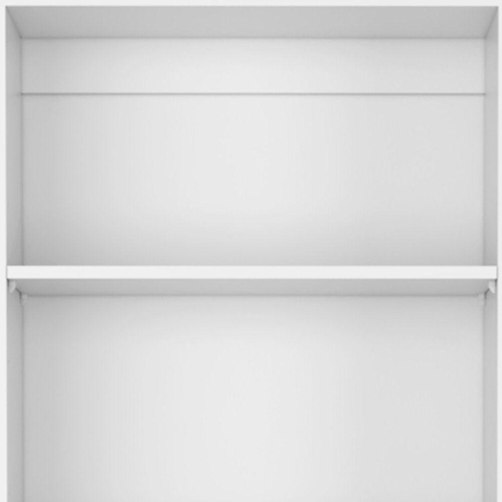 Set of Three White Wood Five Tier Modular Bookcase HomeRoots