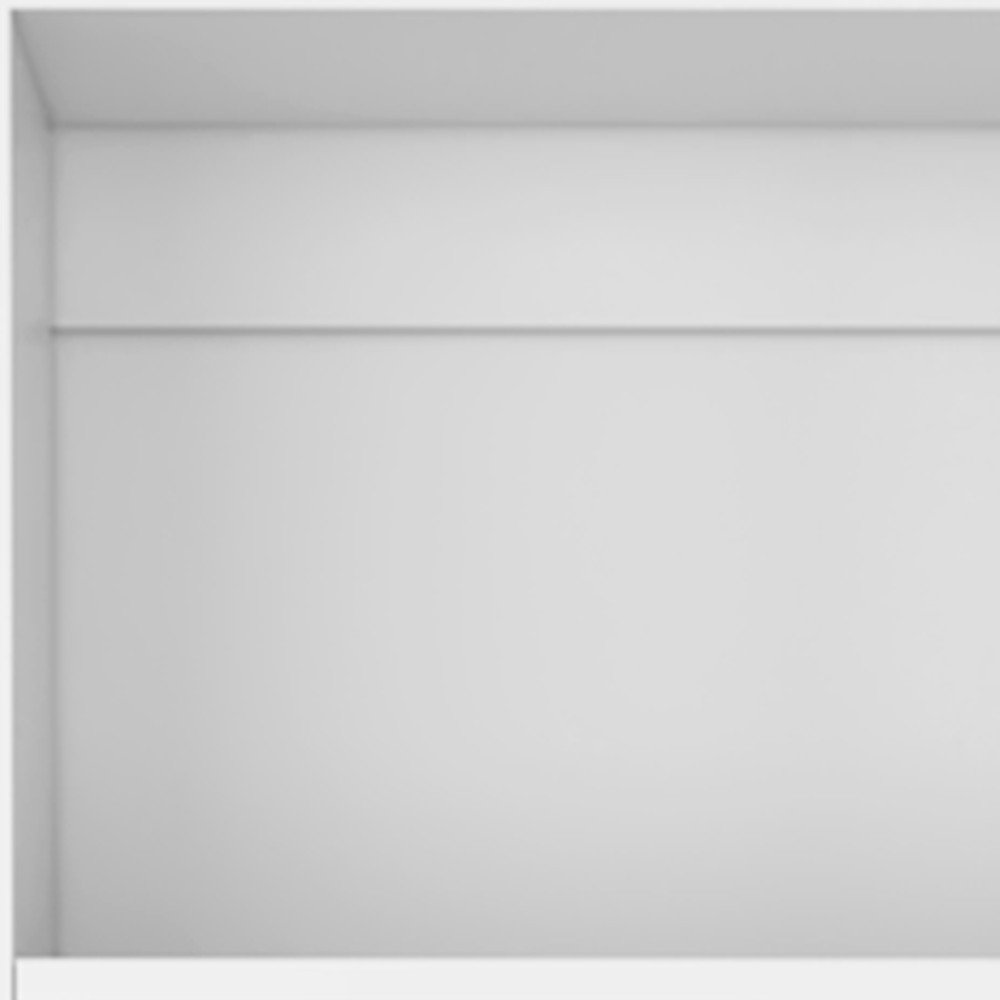 Set of Three White Wood Five Tier Modular Bookcase with Two Doors HomeRoots