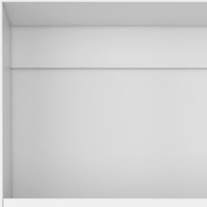 Set of Three White Wood Five Tier Modular Bookcase with Two Doors HomeRoots