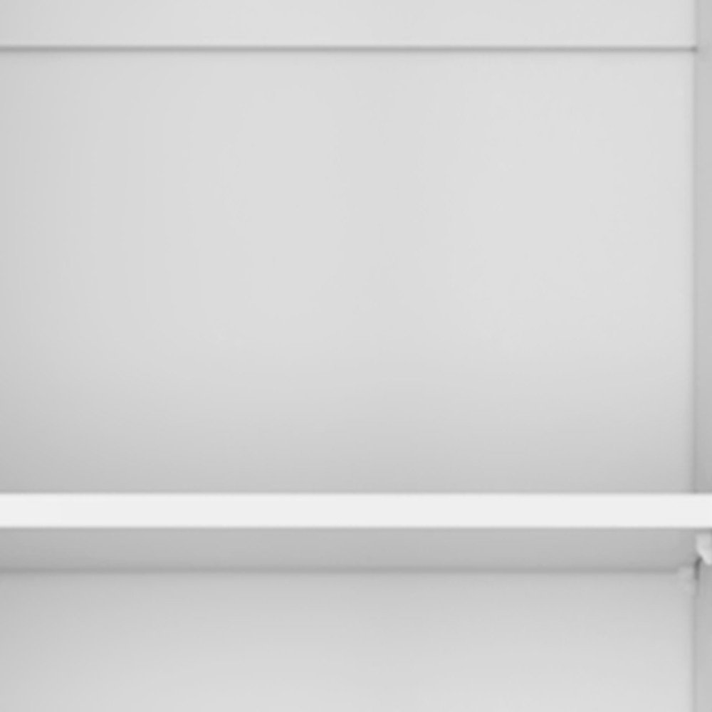 Set of Three White Wood Five Tier Modular Bookcase with Four Doors — view 6