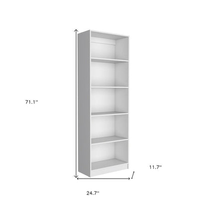 Set of Two White Wood Nine Tier Modular Bookcase HomeRoots