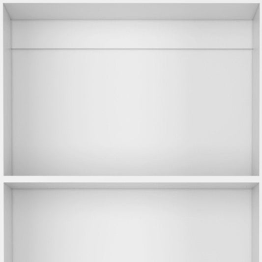 Set of Two White Wood Nine Tier Modular Bookcase HomeRoots