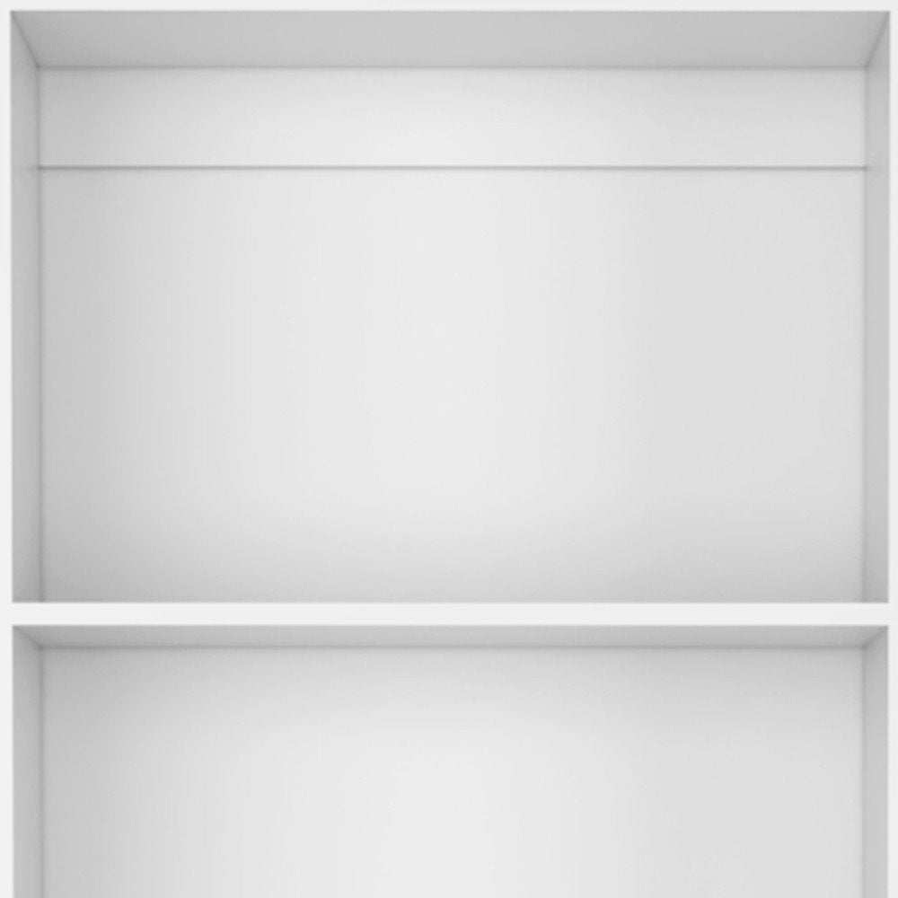 Set of Two White Wood Nine Tier Modular Bookcase HomeRoots