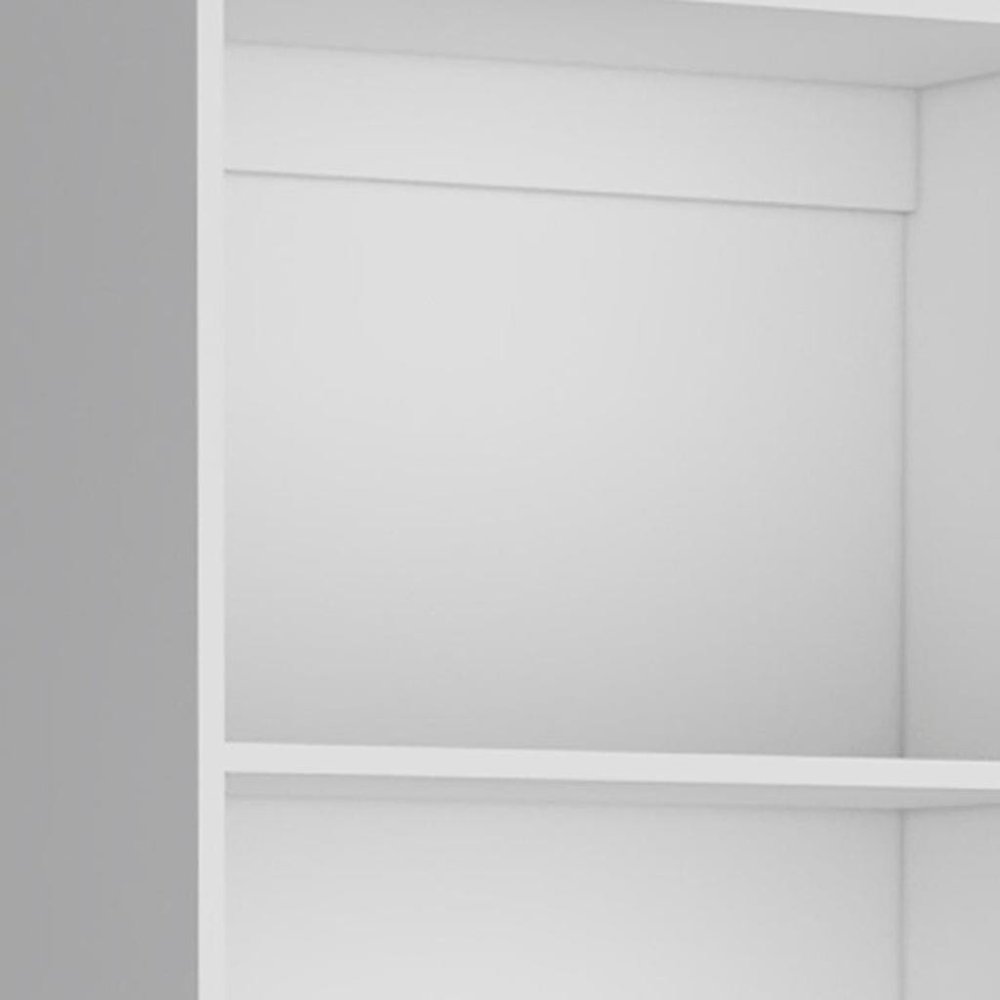 Set of Three White Wood Thirteen Tier Modular Bookcase HomeRoots