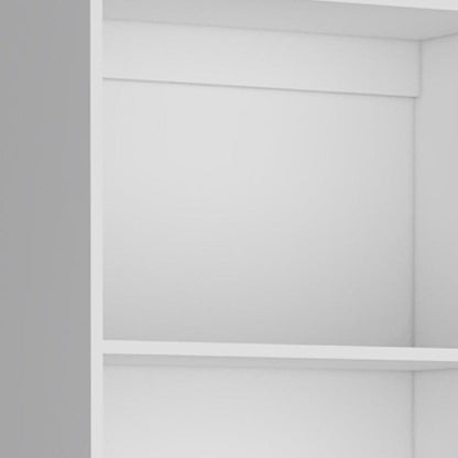 Set of Three White Wood Thirteen Tier Modular Bookcase HomeRoots
