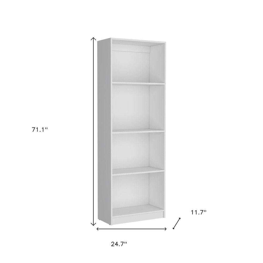 Set of Three White Wood Thirteen Tier Modular Bookcase HomeRoots