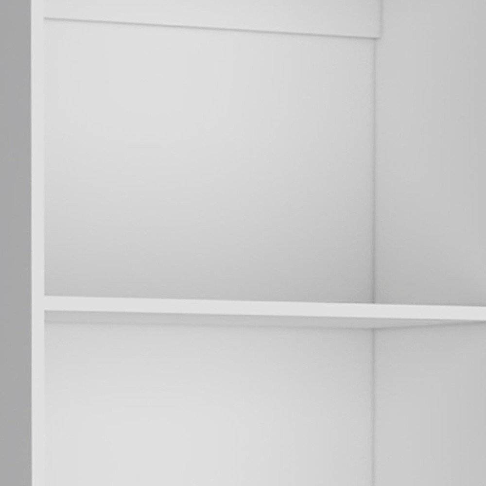 Set of Three White Wood Fourteen Tier Modular Bookcase HomeRoots