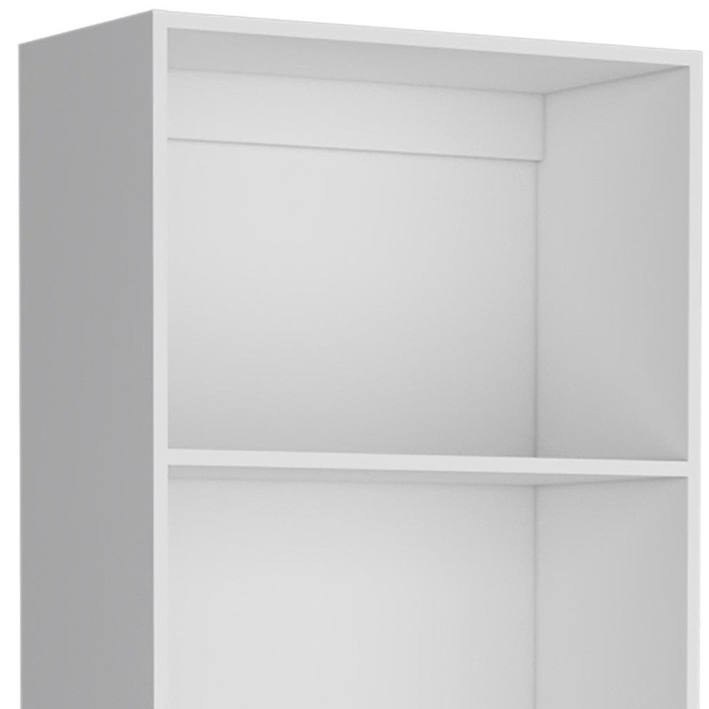 Set of Three White Wood Fourteen Tier Modular Bookcase HomeRoots