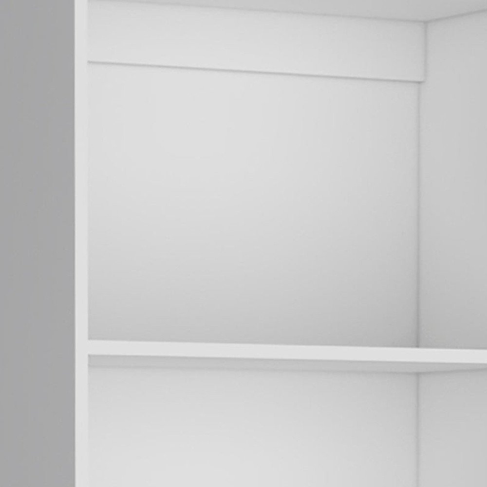 Set of Three White Wood Fourteen Tier Modular Bookcase HomeRoots