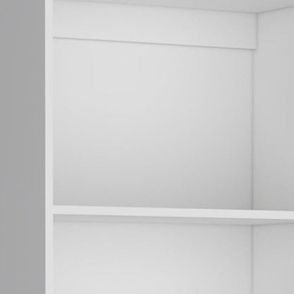 Set of Three White Wood Fourteen Tier Modular Bookcase HomeRoots