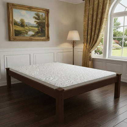 Brown Solid Wood Full Bed Frame HomeRoots