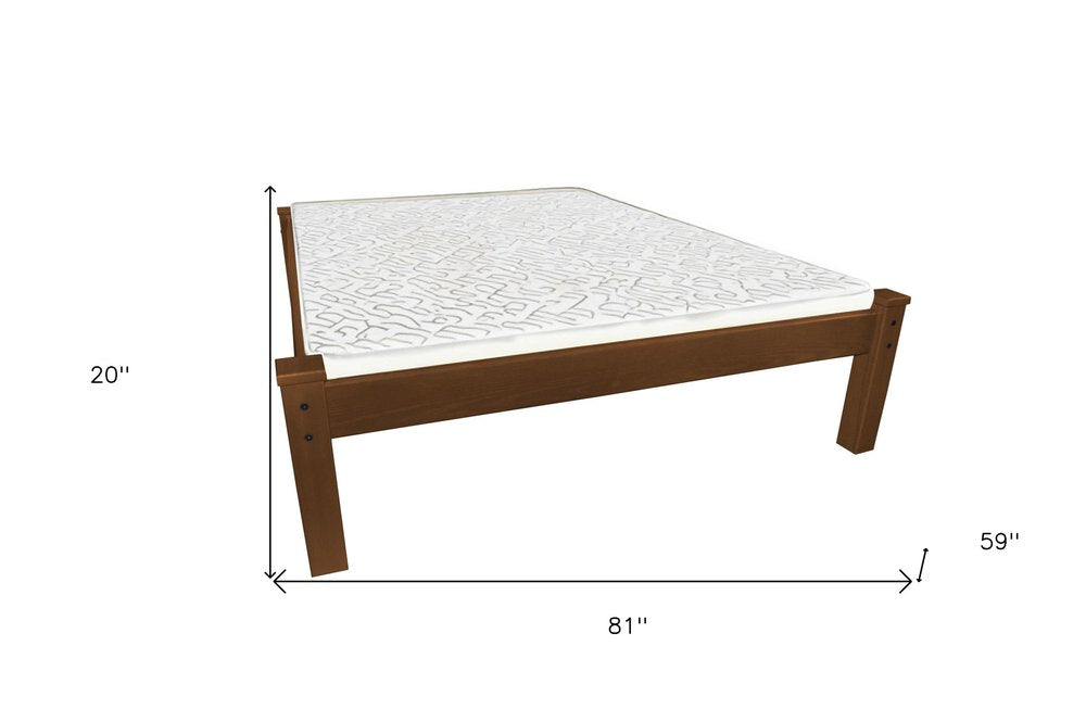 Brown Solid Wood Full Bed Frame HomeRoots