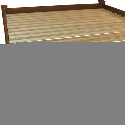 Brown Solid Wood Full Bed Frame HomeRoots