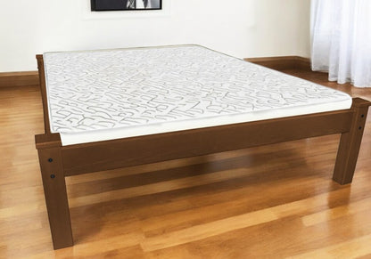 Brown Solid Wood Full Bed Frame HomeRoots