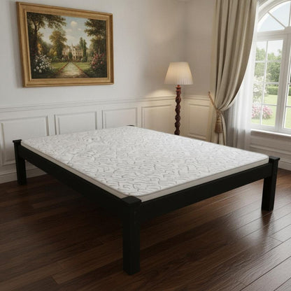 Black Solid Wood Full Bed Frame HomeRoots