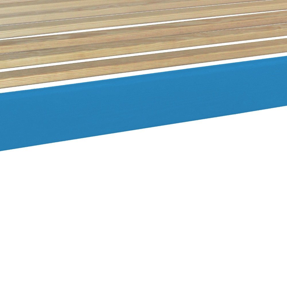 Caribbean Blue Solid Wood Full Bed Frame HomeRoots