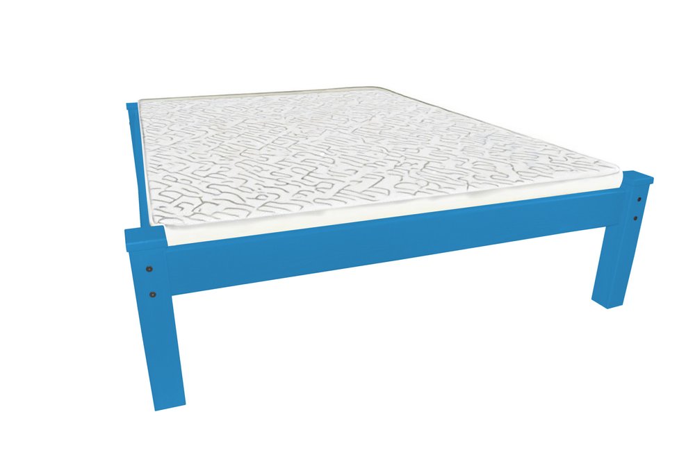 Caribbean Blue Solid Wood Full Bed Frame HomeRoots