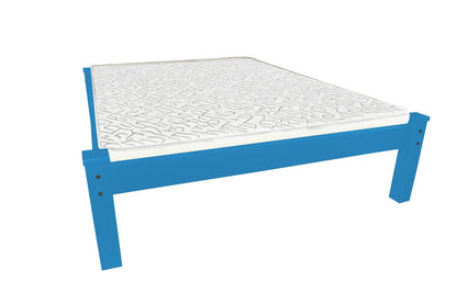 Caribbean Blue Solid Wood Full Bed Frame HomeRoots