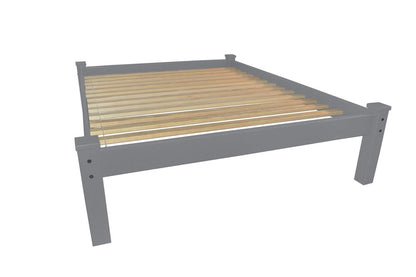 Gray Solid Wood Full Bed Frame HomeRoots