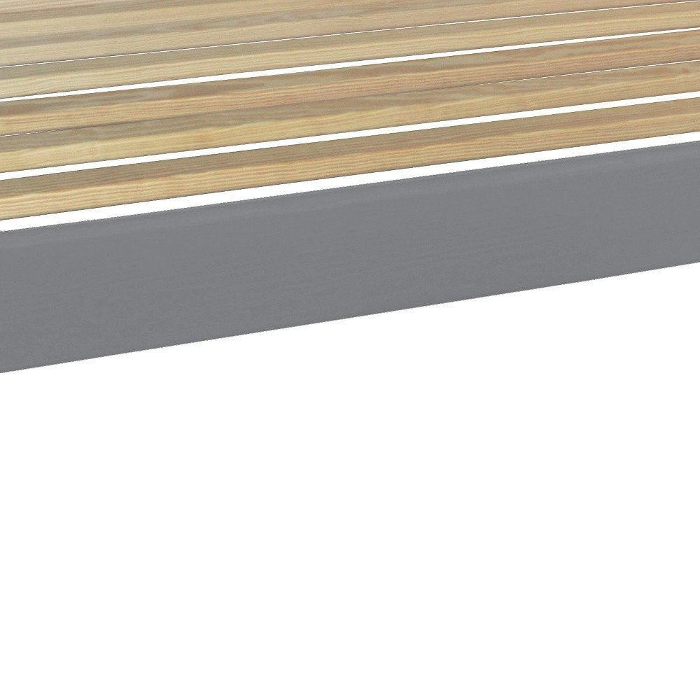 Gray Solid Wood Full Bed Frame HomeRoots