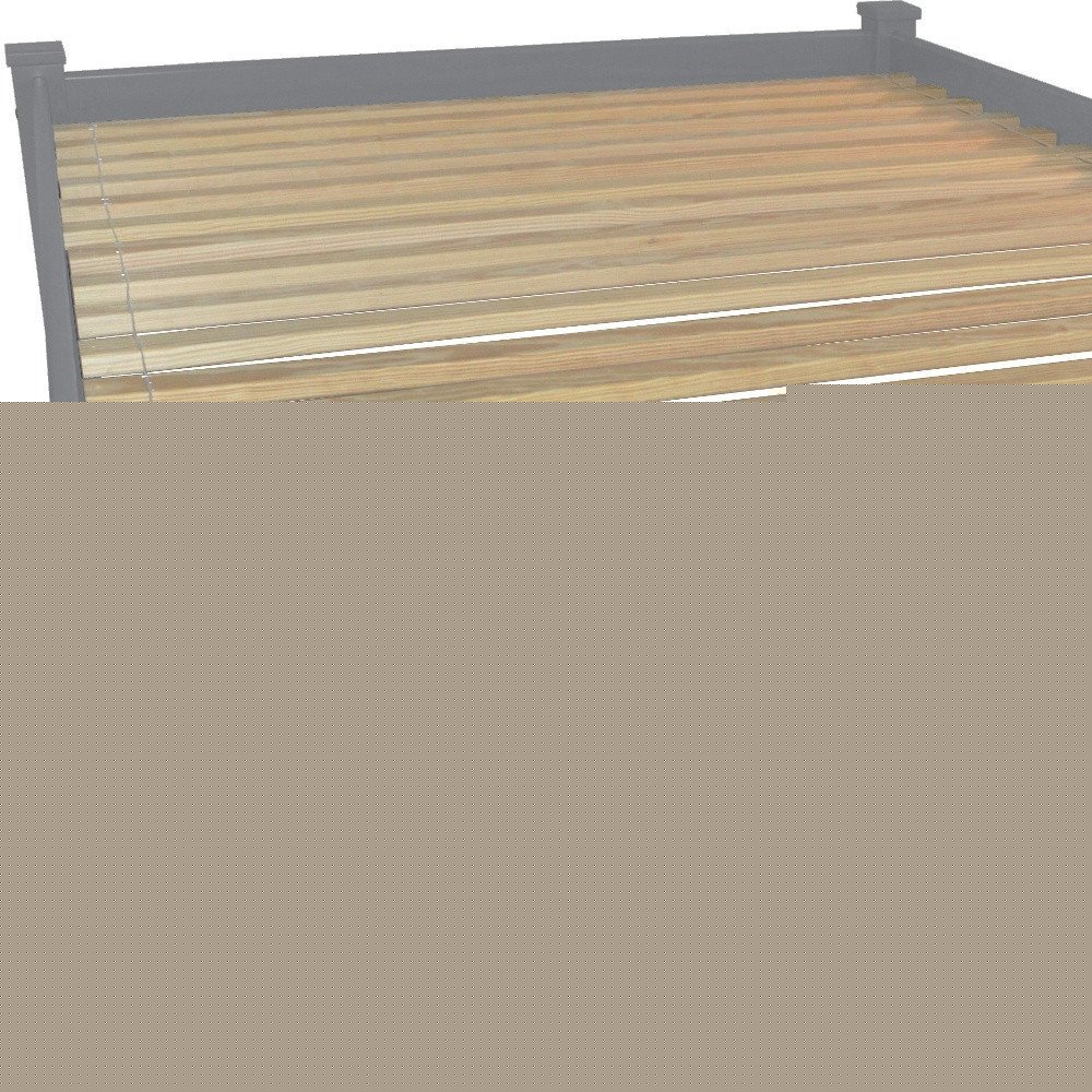 Gray Solid Wood Full Bed Frame HomeRoots