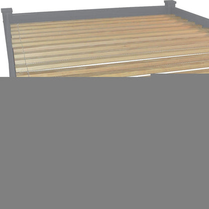 Gray Solid Wood Full Bed Frame HomeRoots