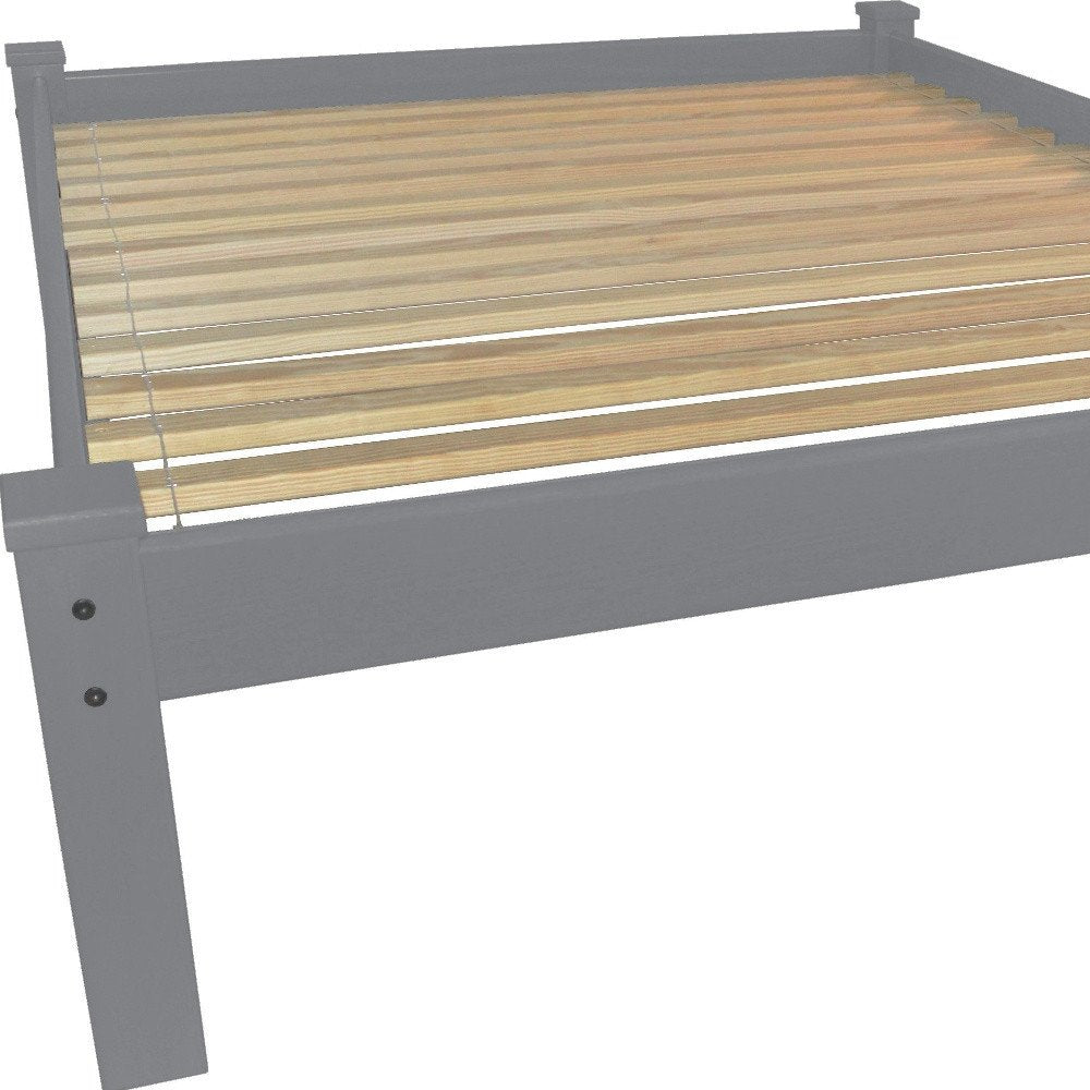 Gray Solid Wood Full Bed Frame HomeRoots