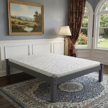 Gray Solid Wood Full Bed Frame HomeRoots