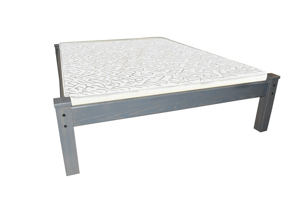 Gray Solid Wood Full Bed Frame HomeRoots