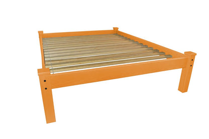 Yellow Solid Wood Full Bed Frame HomeRoots