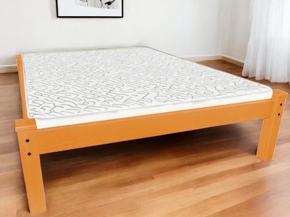 Yellow Solid Wood Full Bed Frame HomeRoots