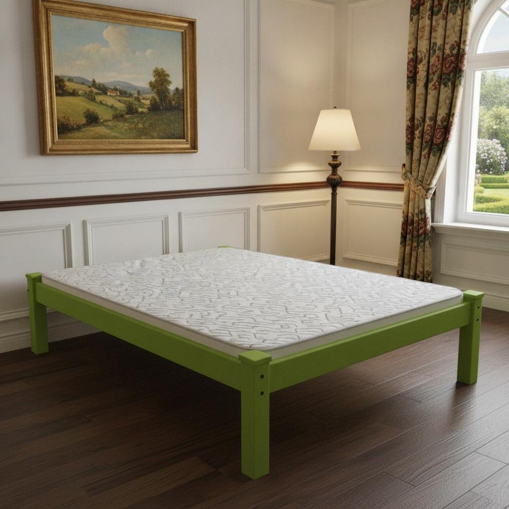Lime Green Solid Wood Full Bed Frame HomeRoots