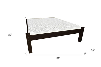 Dark Brown Solid Wood Full Bed Frame HomeRoots