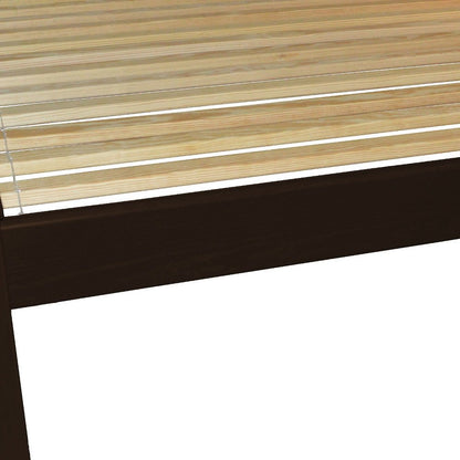 Dark Brown Solid Wood Full Bed Frame HomeRoots