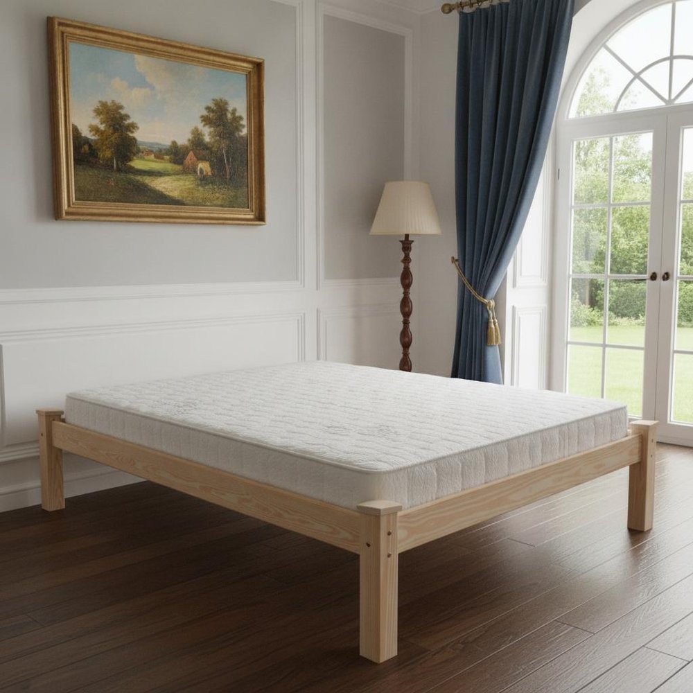 Natural Solid Wood Full Bed Frame HomeRoots