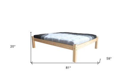 Natural Solid Wood Full Bed Frame HomeRoots
