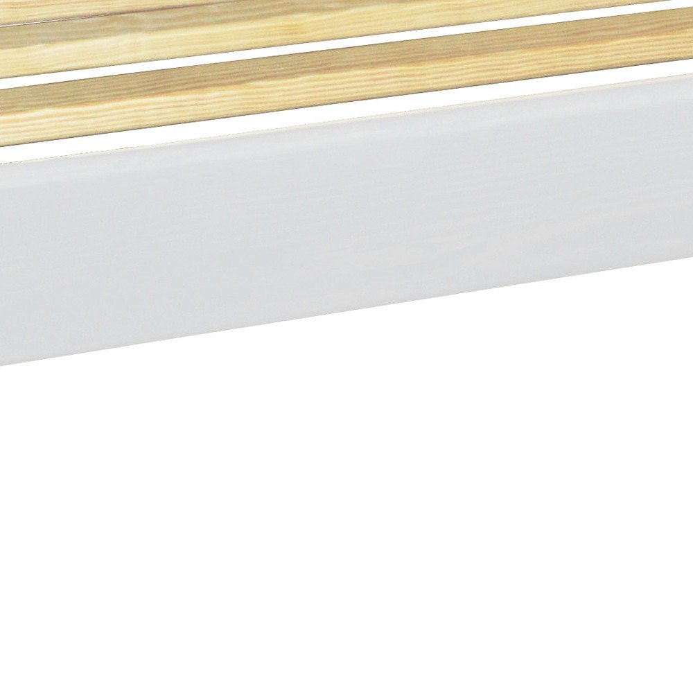 White Solid Wood Full Bed Frame HomeRoots