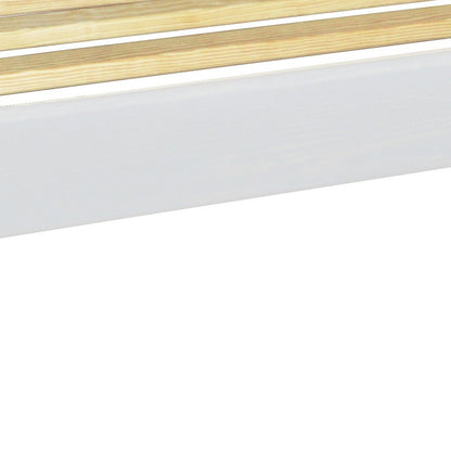 White Solid Wood Full Bed Frame HomeRoots