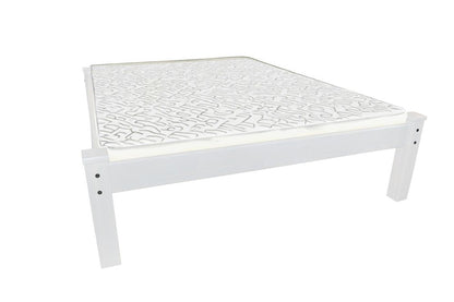 White Solid Wood Full Bed Frame HomeRoots