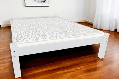 White Solid Wood Full Bed Frame HomeRoots