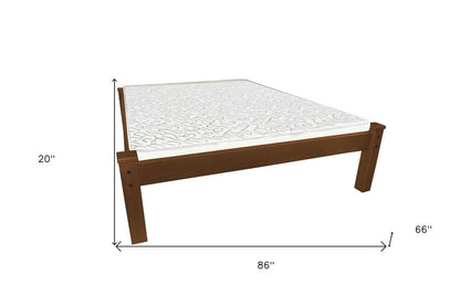 Brown Solid Wood Queen Bed Frame HomeRoots
