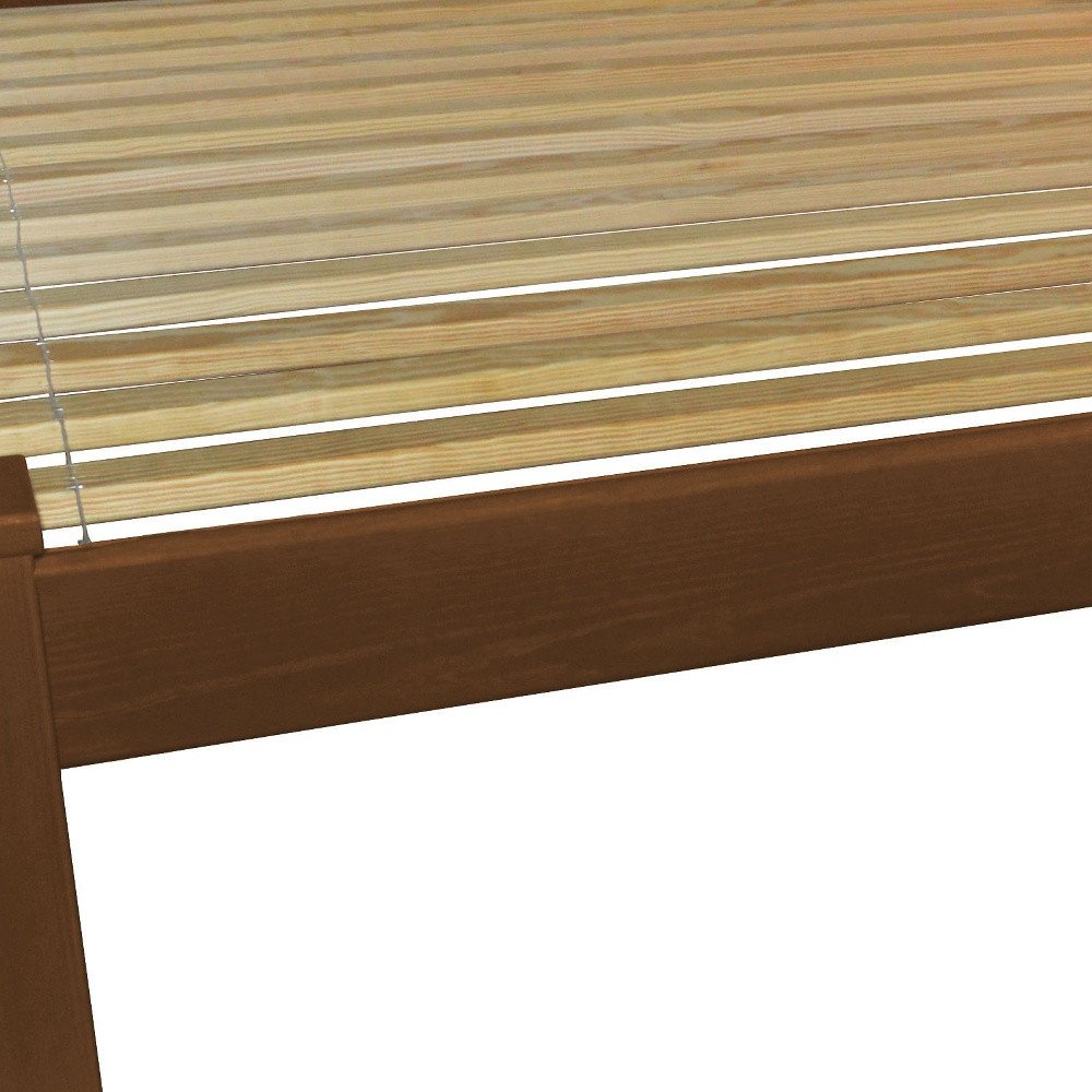 Brown Solid Wood Queen Bed Frame HomeRoots