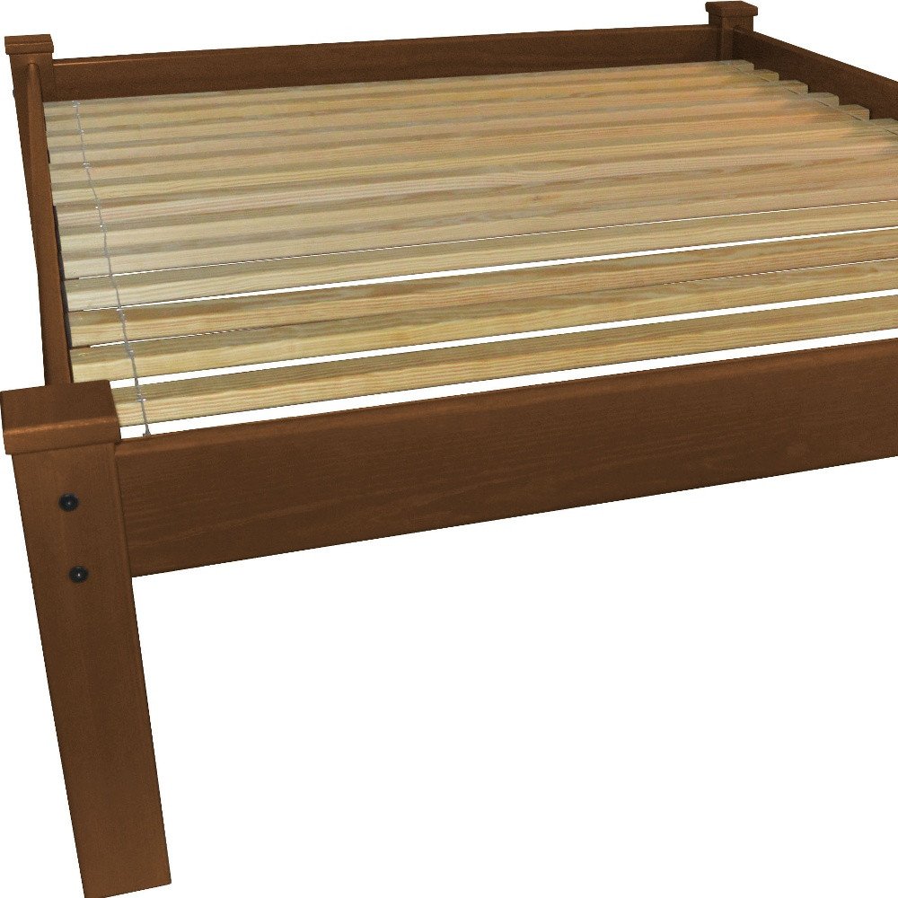 Brown Solid Wood Queen Bed Frame HomeRoots