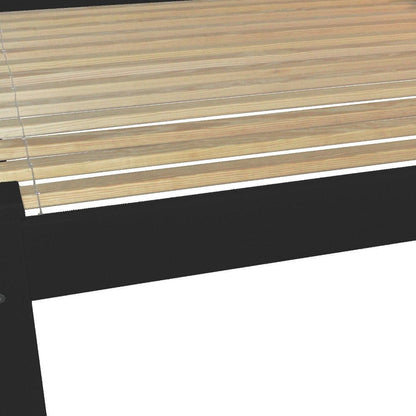 Black Solid Wood Queen Bed Frame HomeRoots