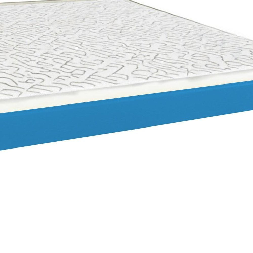 Caribbean Blue Solid Wood Queen Bed Frame HomeRoots