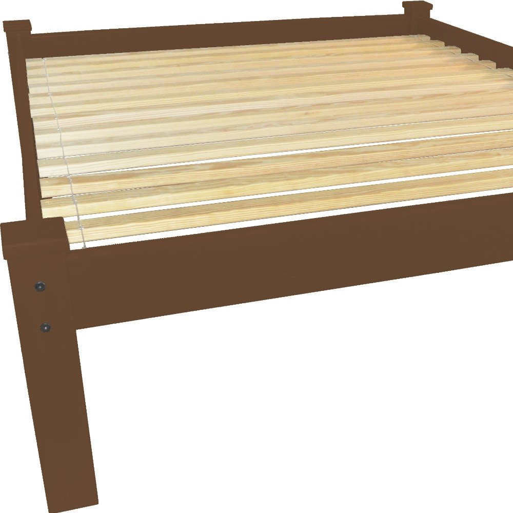 Brown Solid Wood Queen Bed Frame HomeRoots