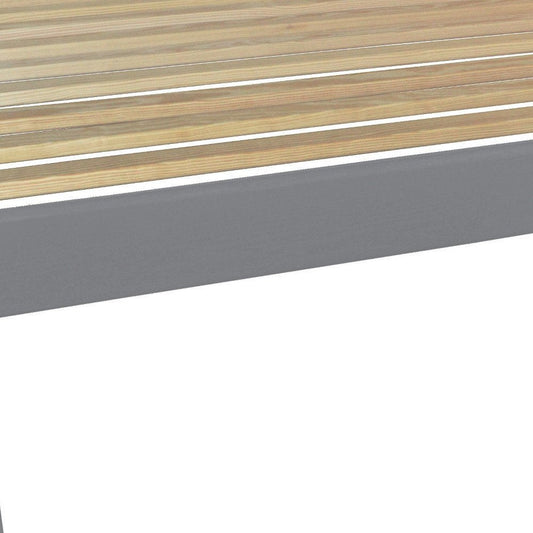 Gray Solid Wood Queen Bed Frame HomeRoots